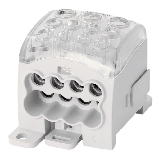 [/082070-0-3] Borne de distr. PDB270 1p 95, 2x35, 8x25mm² Cu+Al grise