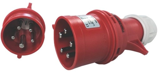 [/08502] IDE IP44 Industriestecker Phasenumkehrer 3P+N+E 16A 415VAC