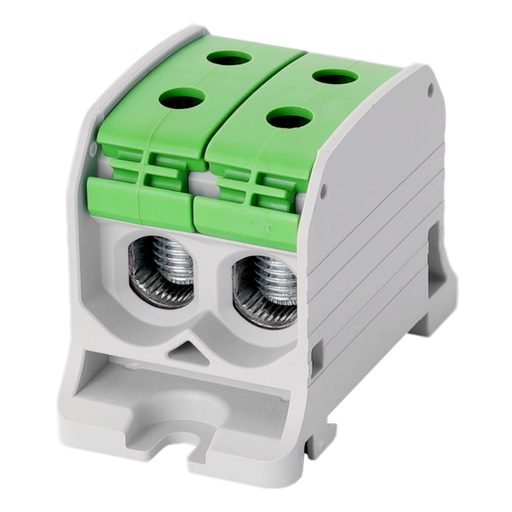 [/087320-2-3] Aansluitklem RKA 1p dubbel 50mm² Cu+Al groen