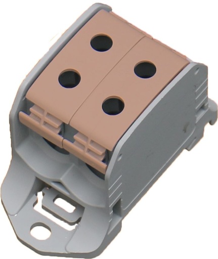[/087320-3-3] Aansluitklem RKA 1p dubbel 50mm² Cu+Al bruin