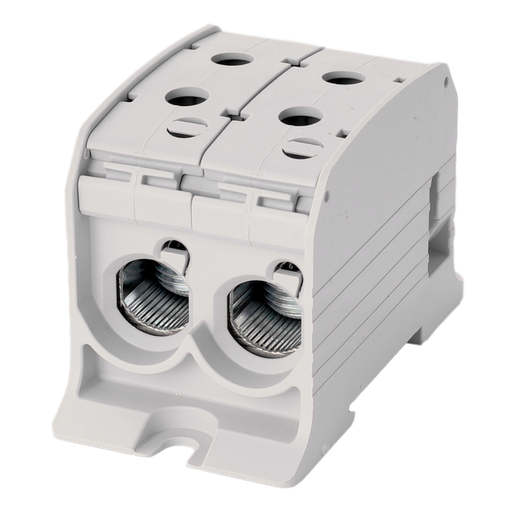 [/087520-0-3] Bornier de racc. RKA 1p double 95mm² Cu+Al gris