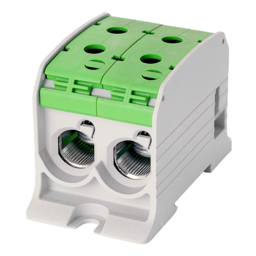 [/087520-2-3] Aansluitklem RKA 1p dubbel 95mm² Cu+Al groen