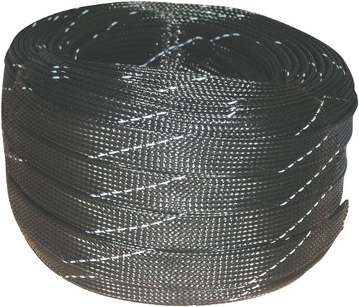 [/15502015] Gaine de protection tressée polyester 15 à 25mm noire