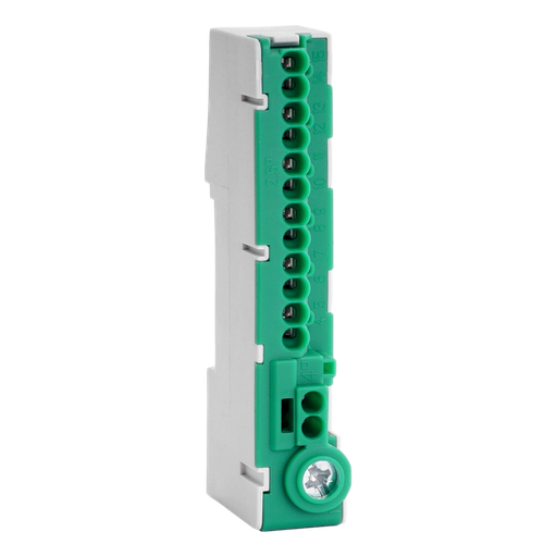 [/2020252] Barette enfichable verte, montage rail DIN, 15 connexions