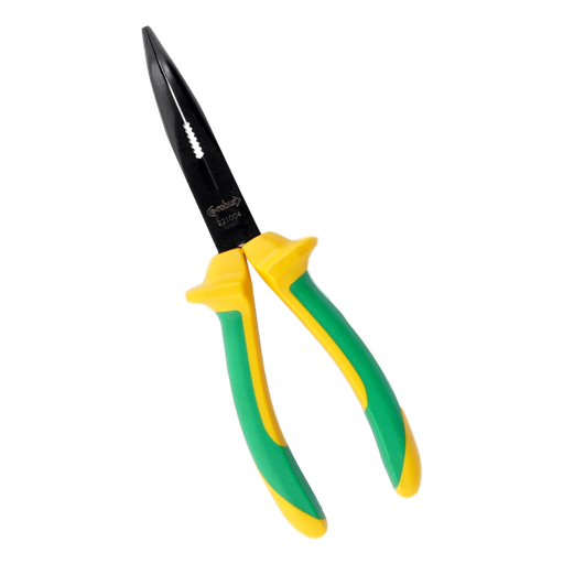 [/221004] Pliers with bent 1/2 round jaws, insulated, 200 mm long.