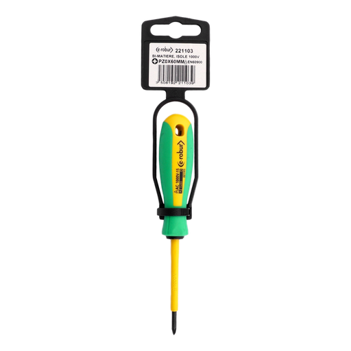 [/221103] Tournevis Pozidriv® isolé 1000 v n°0, 3,0x60 mm