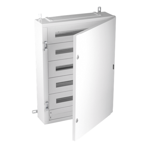 [/40AS120PO150BW] Coffret métal. IP40 120 mod. (150mm) Porte opaque + KITTT
