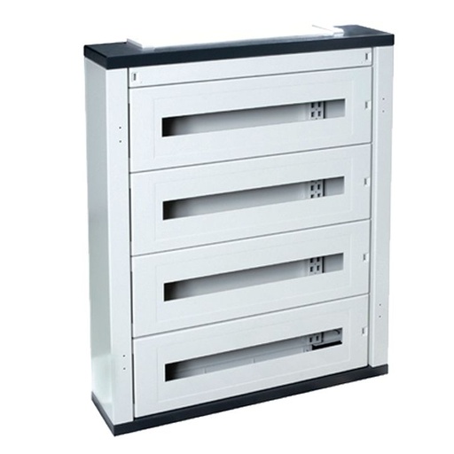 [/40AS144XX150BW] Met. kast IP40 144mod. Zonder Deur (150mm)+KITTT+bevestiging