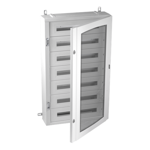 [/40AS168PT150BW] Metallschrank IP40 168 Mod. (150mm) Tür Transp. + KITTT