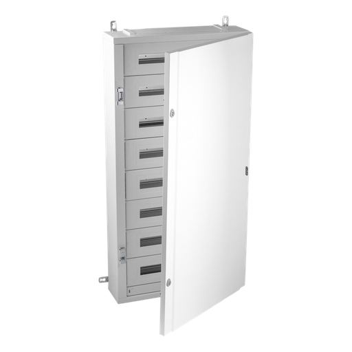 [/40AS192PO150BW] Coffret métal. IP40 192 mod. (150mm) Porte opaque + KITTT