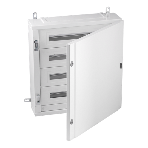 [/40AS96PO150BW] Metalen kast IP40 96 mod. (150mm) Volle deur + KITTT
