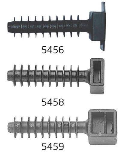 [/5459] Plug zwart 8 x 50 verhoogd voor kabelband