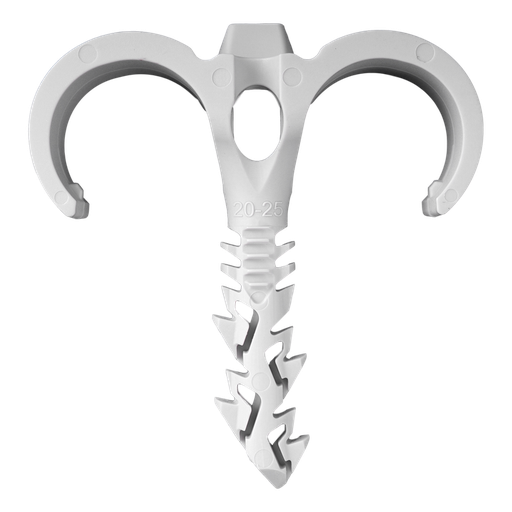 [/569489] 100x Schraubhalter für Rohre doppelt  (S-CLIP) 20-25mm