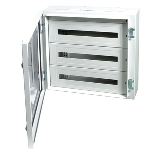 [/65AS192PT150BW] Metalen kast IP65 192 mod. (150mm) Doorz. deur + KITTT