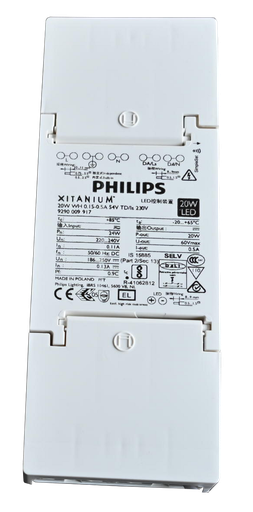 [/929000991706-C] DALI Driver Philips Xitanium 20W 0.15-0.5A 54V +male con. (Programmed at 0.35A)