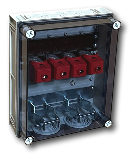 [/94012037NET] COF. ALIM. 250x300x108MM 2 ENTREES+4 BORNES CU/AL 2x150²+acc