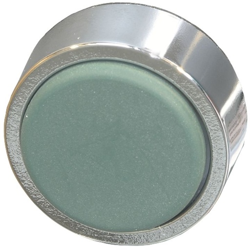 [/B3DBL] Bouton poussoir bleu, bague métal.