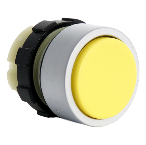 [/B3DGE] Bouton poussoir jaune, bague metal.