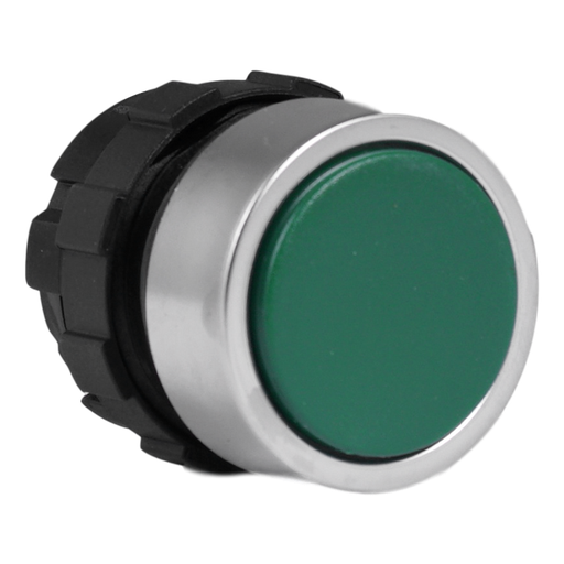 [/B3DGN] Bouton poussoir vert, bague metal.