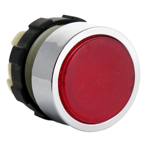 [/B3DLRT] Bouton poussoir lumineux rouge, bague metal.