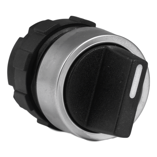 [/B3KN2] Draaiknop met hendel 0-I zwart met metalen ring