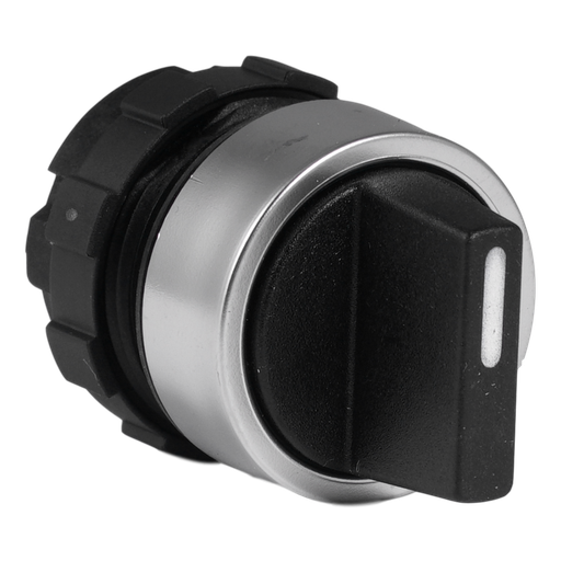 [/B3KN3] Rotary knob I-0-II black with metal bezel