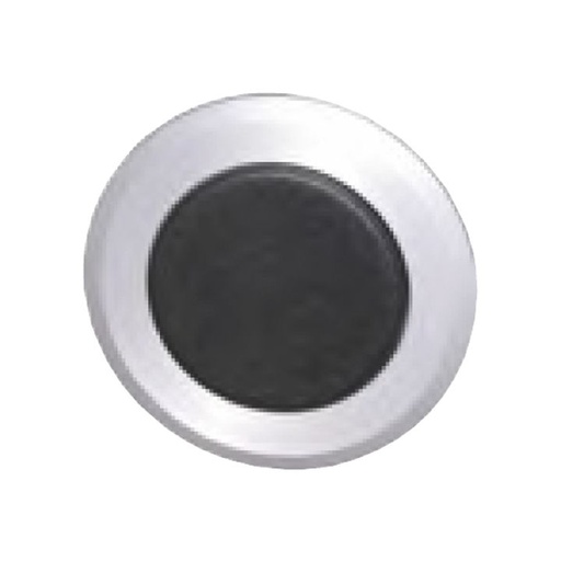 [/B5DSW] Bouton poussoir noir, bague métal.