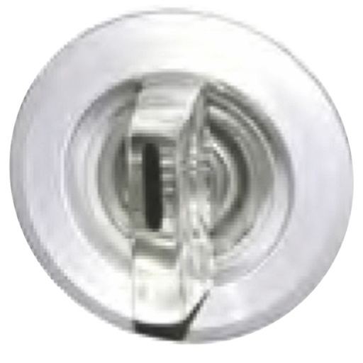 [/B5KL2] Bouton rotatif seul lumineux 30mm IP67 transparent, bague al