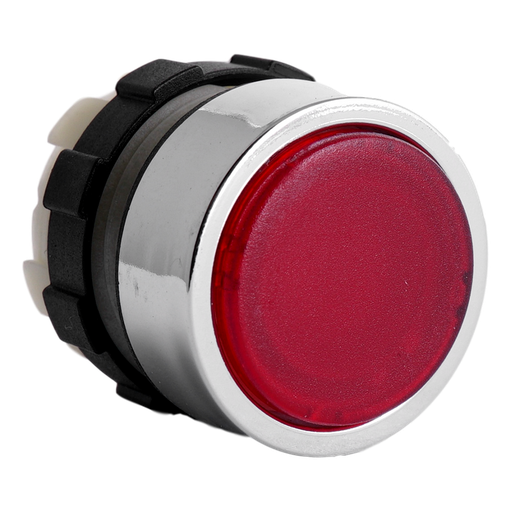 [/BC3DLRT] Druckknopfkappe  für Leuchttaster IP67 22.5mm Chrom Rot