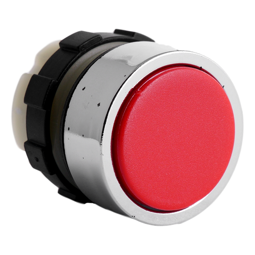[/BC3DRT] Drukknop rood  B&J met gechroomde ring