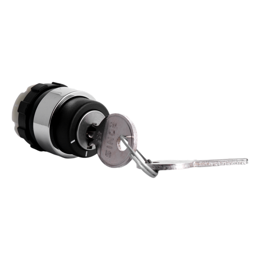 [/BC3SAR0] Bouton tournant à clé B&J 0-I, bague chrome