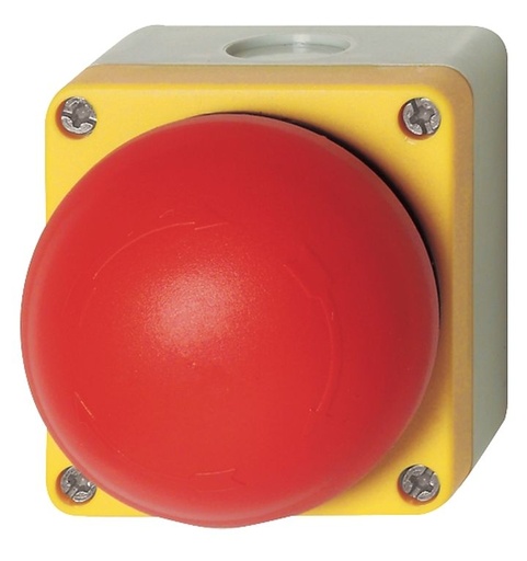 [/BG10P34P11] Gehäusedose 1 Schlagtaster Ø70mm,  1S.+1Ö. Rot