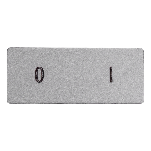 [/BK401] Gegraveerde alu plaat  "0-1"