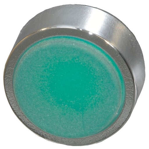 [/BS3DLBL] Bouton poussoir lumineux bleu, avec bague plastique noire