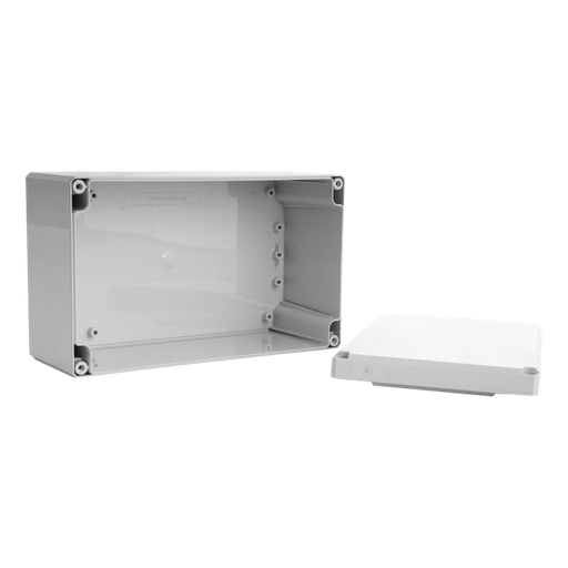 [/DPCP122009G] Cubo D Polycarbonat Gehäuse 120x200x86 Deckel G. Seite Voll