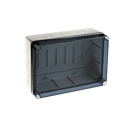 [/EXT322] Abzweigdose 328x239x129 ohne Eingang + Deckel Transp.