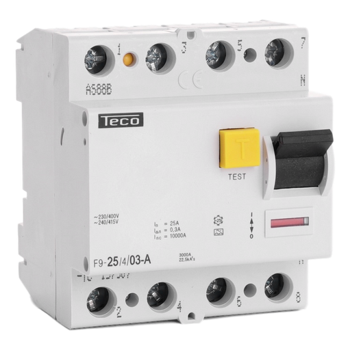 [/F925403A] Diff. schak. Teco 4P 25A 300mA Type A