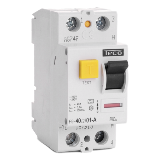 [/F940201A] Differentialschalter Teco 2P 40A 100mA Type A