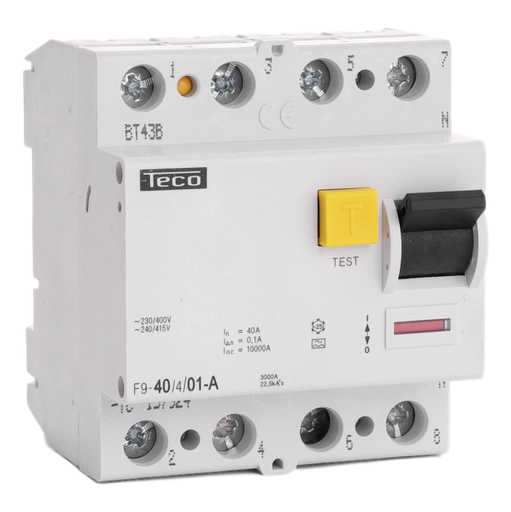 [/F940401A] Differentialschalter Teco 4P 40A 100mA Type A