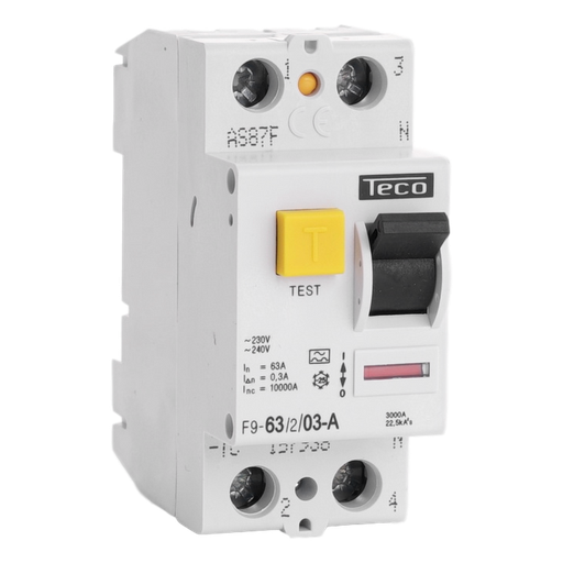 [/F963203A] Differentialschalter Teco 2P 63A 300mA Type A