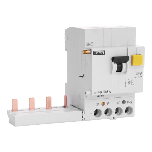 [/FB9404003A] RCCB trip block Teco 4P 40A 30mA type A