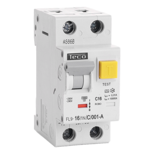 [/FL9161NC001A] Diff. aut. Teco 1N 16A Courbe C Type A 10mA
