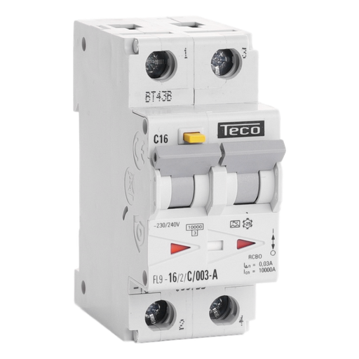 [/FL9162C003A] RCBO Teco 2p 16A Kurve C Type A 30mA