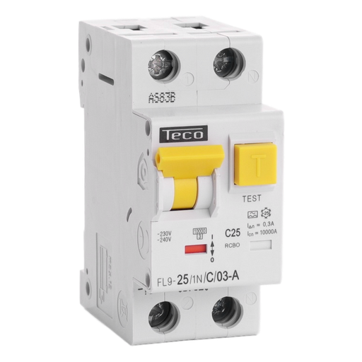 [/FL9251NC03A] RCBO Teco 1N 25A Kurve C Type A 300mA