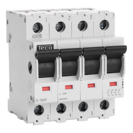 [/IS1004] Scheiderschakelaar Teco 4P 100A