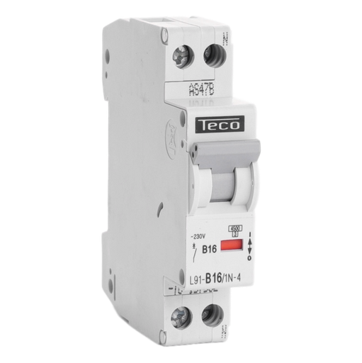 [/L91B161N4] Disjoncteur Teco 1N 16A 4,5kA Courbe B 1mod.