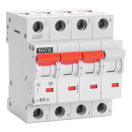 [/L9B103N] Sicherungsautomat Teco 3N 10A 10kA Kurve B