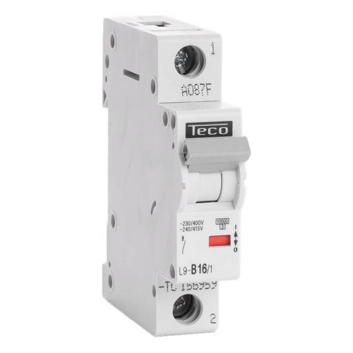 [/L9B161] Sicherungsautomat Teco 1P 16A 10kA Kurve B