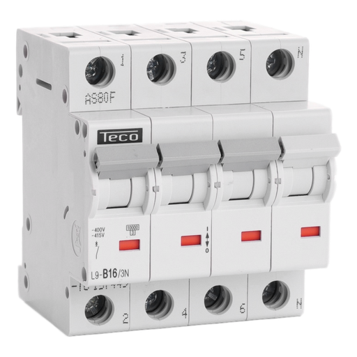 [/L9B163N] Sicherungsautomat Teco 3N 16A 10kA Kurve B