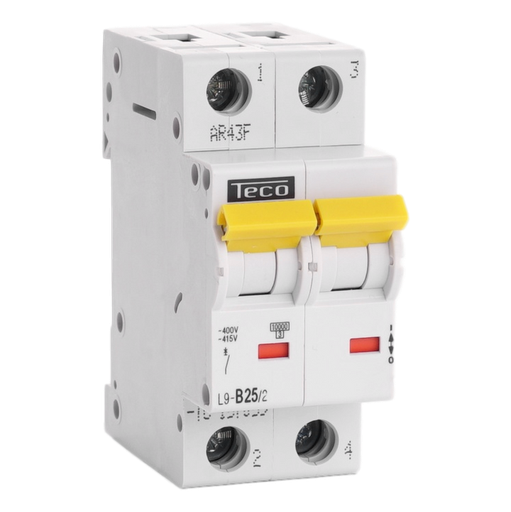 [/L9B252] Disjoncteur Teco 2P 25A 10kA Courbe B